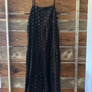 Valia Black Garment with Gold Accents